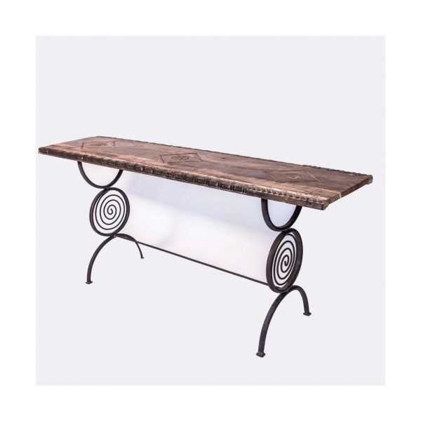 CONSOLE WOOD AND IRON SPIRAL - Image 3