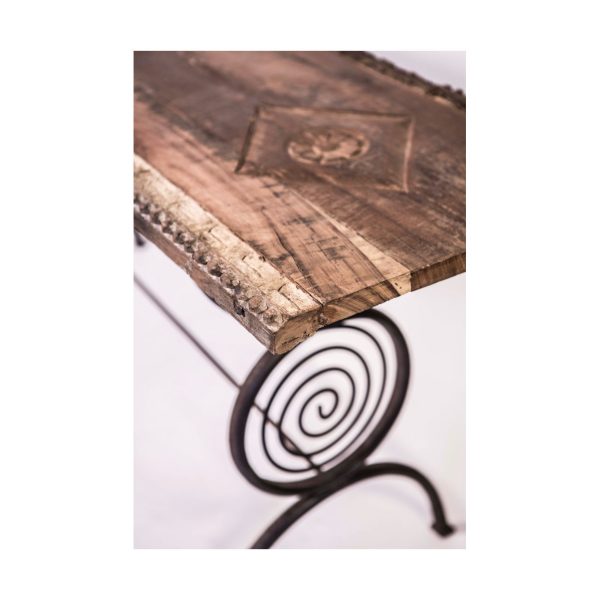CONSOLE WOOD AND IRON SPIRAL - Image 2